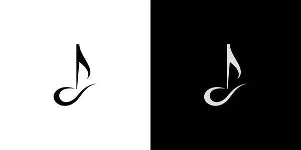 Modern Och Elegant Initialer Musik Logotyp Design — Stock vektor