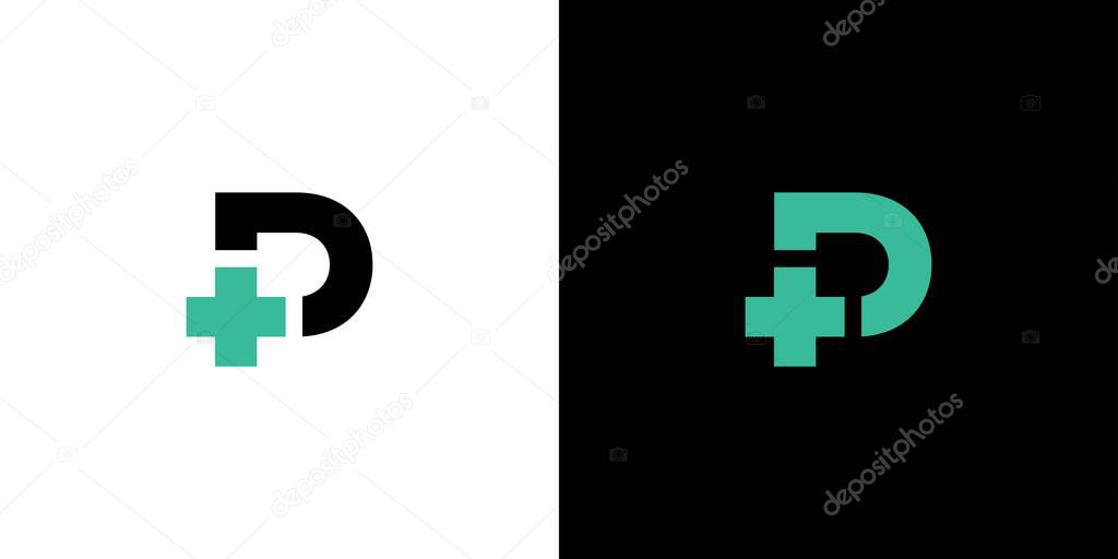 Simple and modern letter P combination health logo design 1