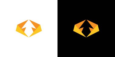 Soyut ve renkli ilk harf FF logo tasarımı