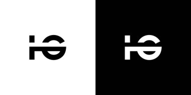 Modern ve zarif HG baş harfleri logo tasarımı