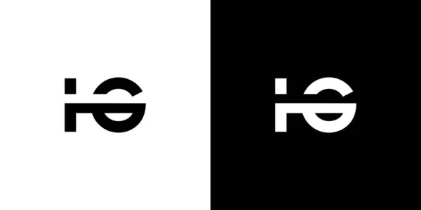 Modern Elegant Initials Logo Design — стоковый вектор
