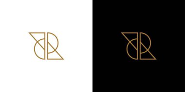 Modern ve gelişmiş RR harfi ilk logo tasarımı