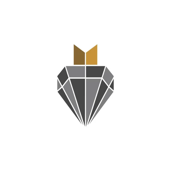 Modern Attractive Diamond King Logo Design — Stock Vector