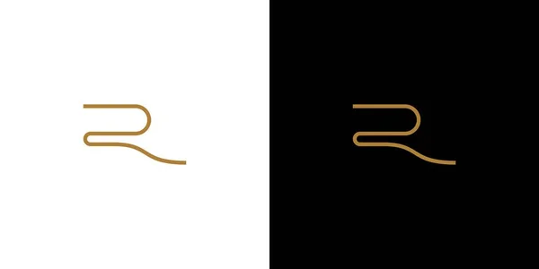 Modern Sofistike Harfi Ilk Logo Tasarımı — Stok Vektör