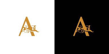 Modern and luxurious A initials logo design 