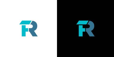 Modern and professional FR letter initials logo design