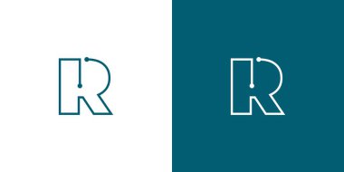 Modern and sophisticated R letter initials logo design 