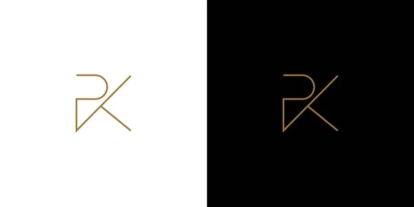 Modern Luxury Letter Initials Logo Design — 스톡 벡터