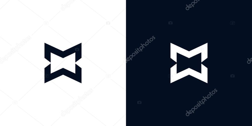 Modern and elegant MW initials logo design