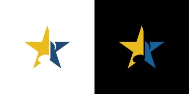 Modern ve zarif müzik yıldızı logosu tasarımı