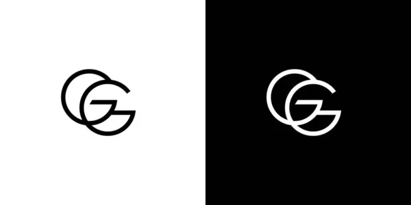Lettre Moderne Unique Initiales Logo Design — Image vectorielle