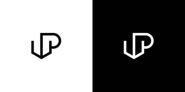 Modern ve profesyonel WP baş harfleri logo tasarımı 1