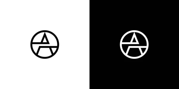 Letra Única Moderna Iniciales Logo Design — Vector de stock