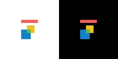 Modern ve çekici harf F harfinin baş harfleri logo tasarımı 1