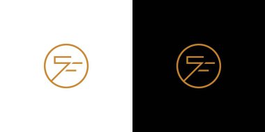 Modern ve çekici SF baş harfleri logo tasarımı