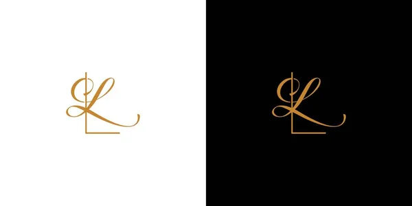 Сучасний Розкішний Лист Initials Дизайн Логотипу — стоковий вектор