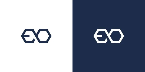 Eşsiz Modern Ilk Harf Exo Logo Tasarımı — Stok Vektör