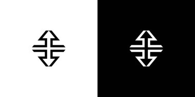 Eşsiz ve çekici ilk harf R logo tasarımı