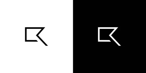 Scrisoare Modernă Sofisticată Inițiale Logo Design — Vector de stoc