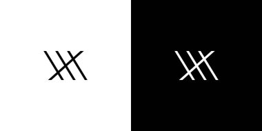 Eşsiz ve Modern harf MX baş harfleri logo tasarımı