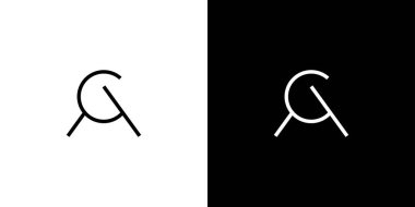 Eşsiz ve Modern harf CA Baş harfleri logo tasarımı