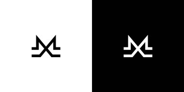 Modern ve benzersiz harf MX baş harfleri logo tasarımı 2