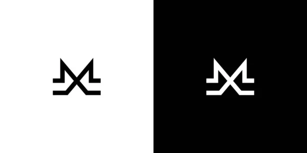 Lettre Moderne Unique Initiales Logo Design — Image vectorielle