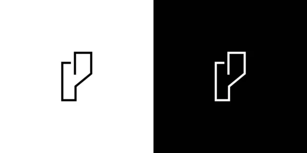 Уникальная Современная Буква Инициалы Логотип Дизайн — стоковый вектор