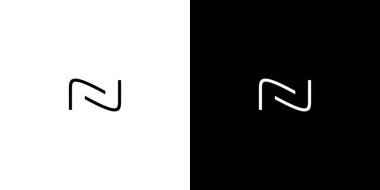Basit ve modern harf N baş harfleri logo tasarımı