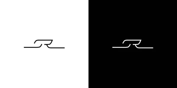 成熟的现代字母Sr首字母标识设计 — 图库矢量图片