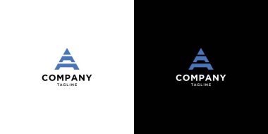 Eşsiz ve modern ilk harf Bir logo tasarımı