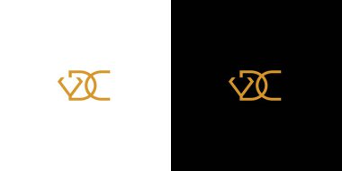 Basit ve lüks DC harfleri elmas logo tasarımı.