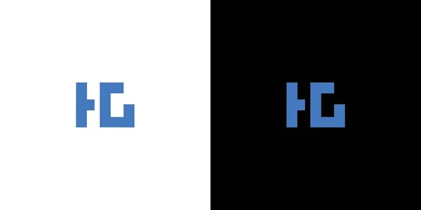 简朴大胆的Hg字母首字母标识设计 — 图库矢量图片