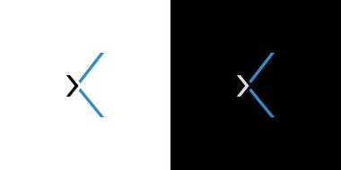 Eşsiz ve modern X baş harfleri logo tasarımı