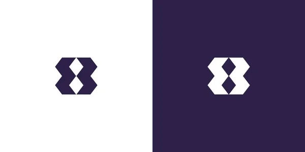 Eşsiz Modern Numaralı Logo Tasarımı — Stok Vektör