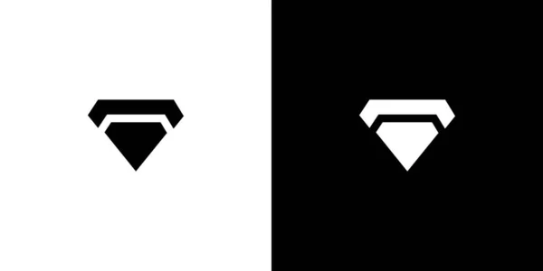 Diseño Logotipo Diamante Simple Moderno — Vector de stock