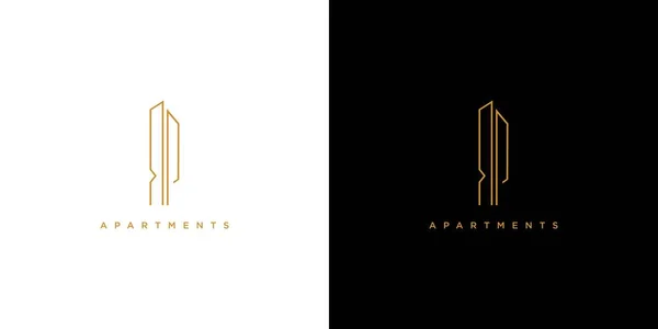 Único Moderno Iniciales Apartamento Logo Diseño — Vector de stock