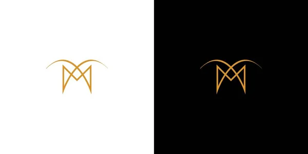 Modern Benzersiz Harf Harflerinin Baş Harfleri Logo Tasarımı — Stok Vektör