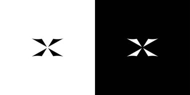 Basit ve benzersiz ilk harf X logo tasarımı