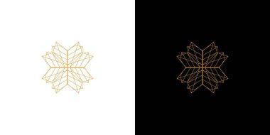 Eşsiz ve minimalist yıldız soyut logo tasarımı