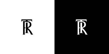 Basit ve benzersiz harf TR baş harfleri logo tasarımı