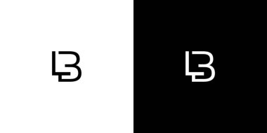Eşsiz ve modern harf LB baş harfleri logo tasarımı