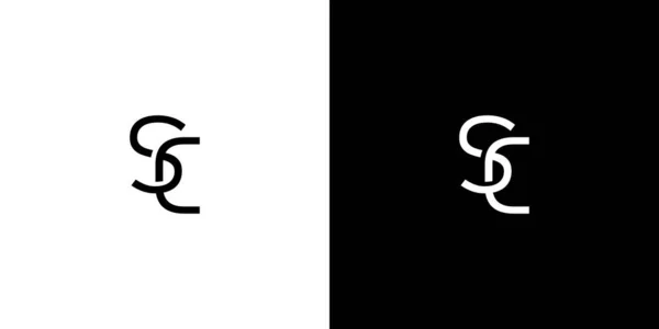 Простая Уникальная Буква Инициалы Дизайн Логотипа — стоковый вектор