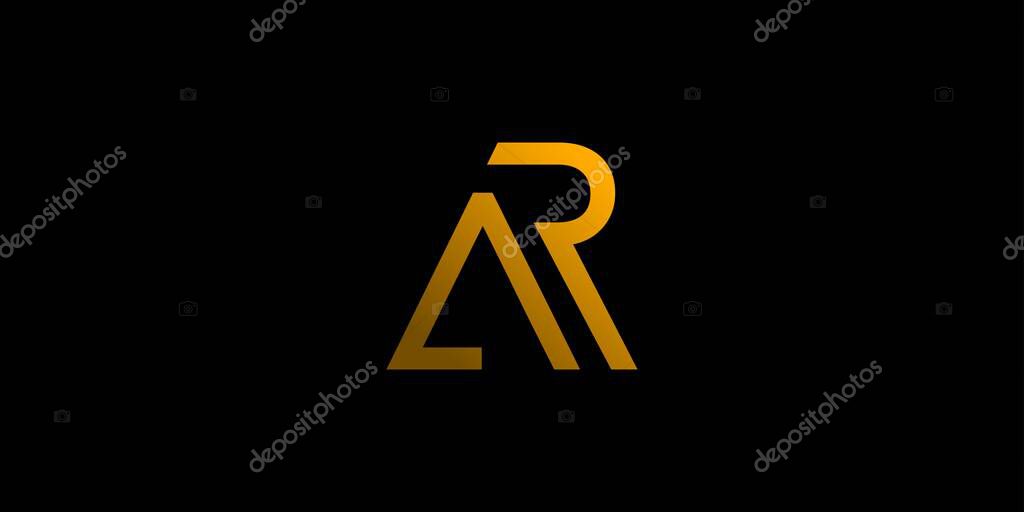 Unique and modern AR initials logo design 1