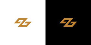 Modern ve eşsiz harf ZS baş harfleri logo tasarımı 1