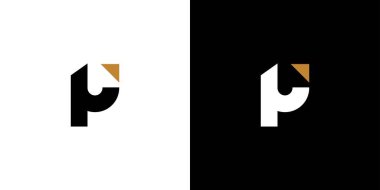  Basit ve modern harf P baş harfleri logo tasarımı 2