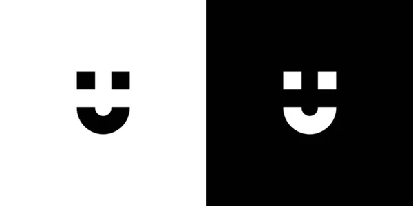 Moderní Tučné Písmeno Iniciály Logo Design — Stockový vektor