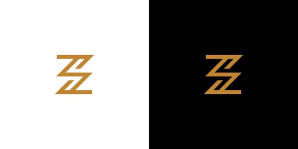 Modern and sophisticated letter ZS initials logo design 