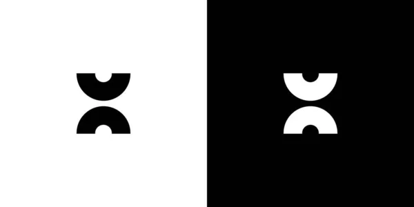 Современная Уникальная Буква Инициалы Логотип Дизайн — стоковый вектор
