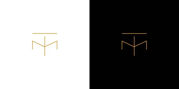 Modern Benzersiz Harf Baş Harfleri Logo Tasarımı — Stok Vektör